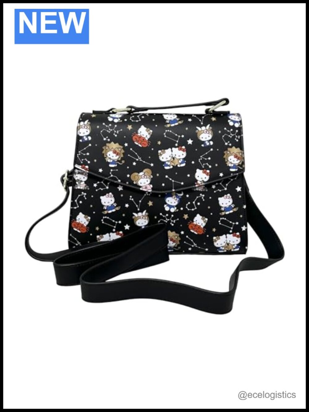 Loungefly Hello Kitty Zodiac Faux Leather Crossbody Satchel Handbag